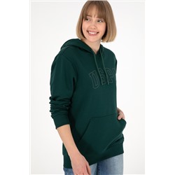Erkek Koyu Yeşil Basic Sweatshirt