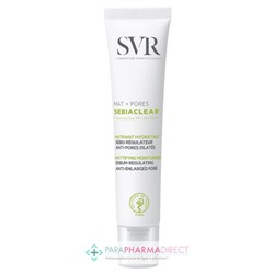 SVR SEBIACLEAR MAT + PORES - Matifiant Hydratant, Sébo-Régulateur Anti-Pores Dilatés 40ml