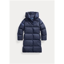 Girls 7-16 Quilted Hooded Down Coat