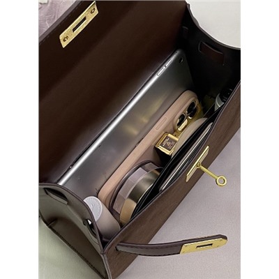 Красивая серая сумка из искусственного материала 👜