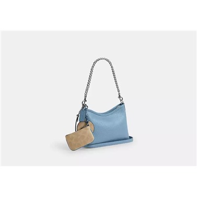 Laurel Small Shoulder Bag With Mirror Charm And Pouch -Laurel Small Shoulder Bag With Mirror Charm And Pouch