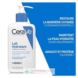 Cerave Lait Hydratant - Peaux Sèches à Très Sèches 236ml