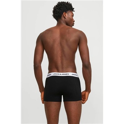 Jack & Jones Erkek Logolu Beli Lastikli 5'li Boxer Paketi - Solid