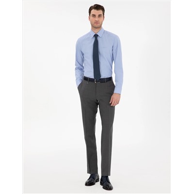 Mavi Slim Fit Uzun Kollu Basic Gömlek