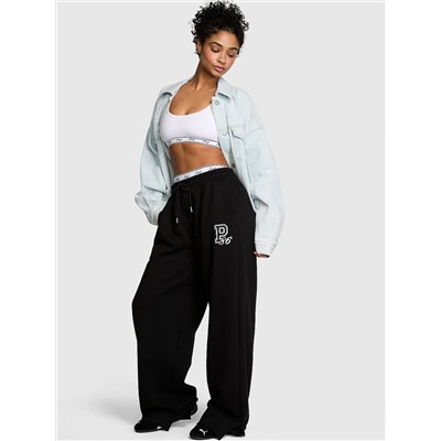 PINK Campus Fleece™ Wide-Leg Split-Hem Sweatpants