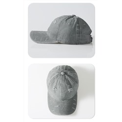 Классные стильные бейсболки с эффектом выстиранного хлопка с потёртостями