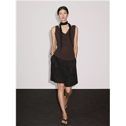 Top escote drapeado 100% algodón