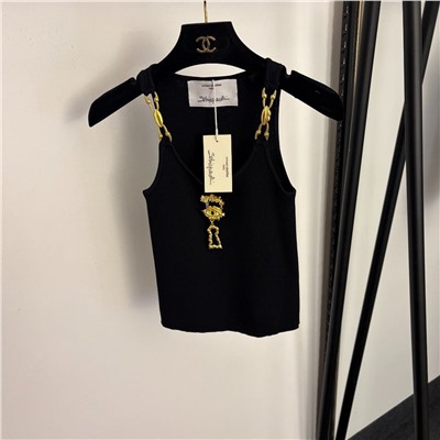 Трикотажный женский топ с украшениями (2 цвета) Шиапарелл*и