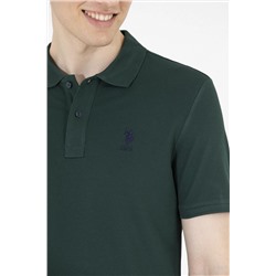 Erkek Koyu Yeşil Basic Polo Yaka Tişört