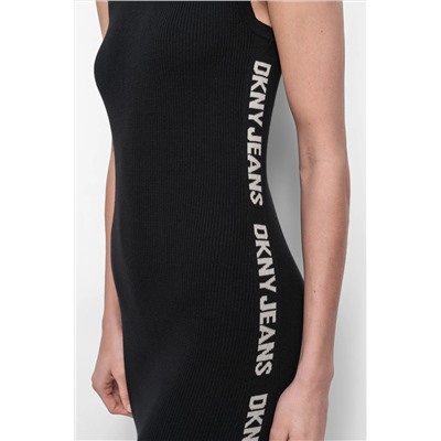 LOGO MIDI SWEATER TANK DRESS