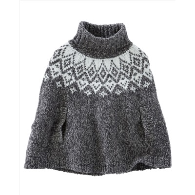 Sparkle Fair Isle Poncho