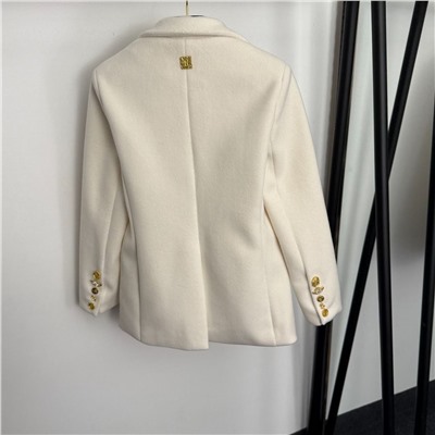 Ох какой интересный женский пиджак  Schiaparell*i  со стильной золотистой металлической застежкой