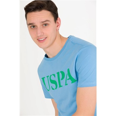 Erkek Turkuaz Basic Bisiklet Yaka Tişört