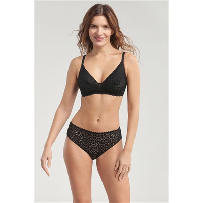 Sujetador sin aros de encaje floral Daily Dentelle