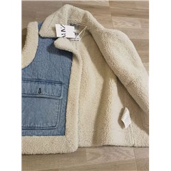 Джинсовая утеплённая жилетка Zar*a