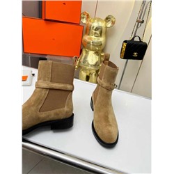 Женские ботинки из натуральной замши высокого качества    Herme*s