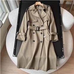 Классический двубортный женский тренч