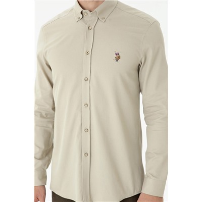 Erkek Taş Uzun Kollu Gömlek