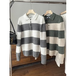 Мужской пуловер поло из смесовой шерсти МАНГ*О