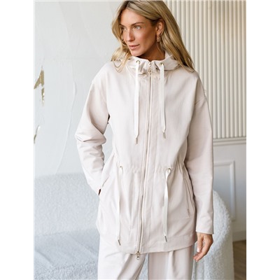 Парка из тонкого премиального футера с эластаном