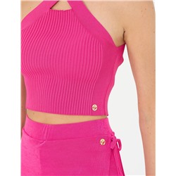Fuşya Triko Bluz