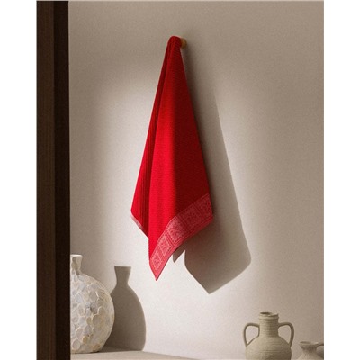 Zeste %100 Pamuk Yüz Havlusu - Kırmızı - 50x70 cm