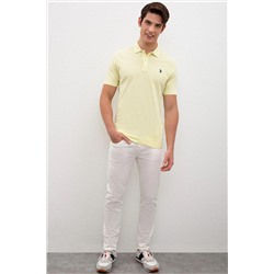 Erkek Su Yeşili Basic Polo Yaka Tişört