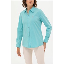 Kadın Mint Uzun Kollu Basic Gömlek