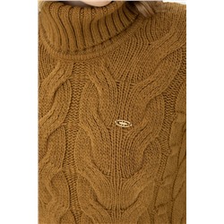 Kadın Açık Haki Balıkçı Yaka Kazak