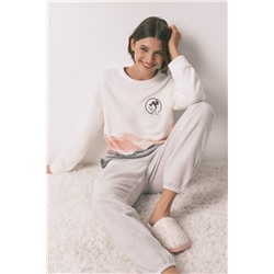 Pijama largo polar suave estampado Pingu