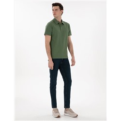 Haki Slim Fit Polo Yaka Tişört