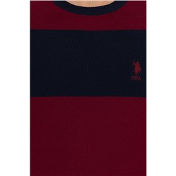 Erkek Bordo Bisiklet Yaka Triko Kazak