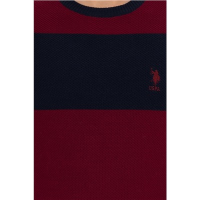 Erkek Bordo Bisiklet Yaka Triko Kazak