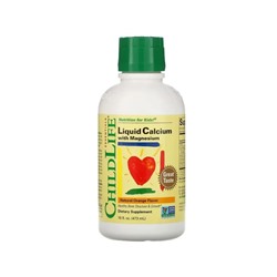 ChildLife Calcium & Magnesium, Жидкий Кальций с Магнием, 473 мл.