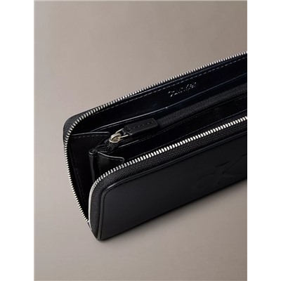 Sculpted Impression Zip Wallet