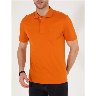 Kahverengi Regular Fit Polo Yaka Merserize Tişört