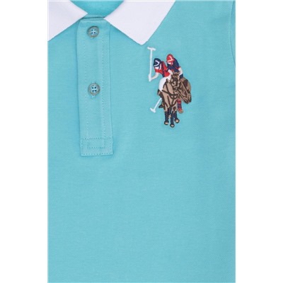 Erkek Çocuk Mint Basic Polo Yaka Tişört