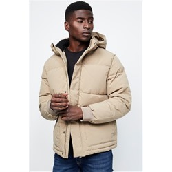 Anorak con capucha Beige