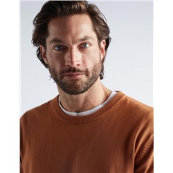 Knitted Jumper, Men, Dark Beige