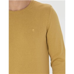 Yeşil Slim Fit Basic Kazak