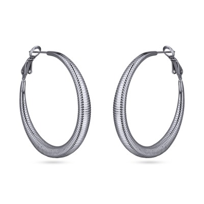 Серьги Конго (покрытие родий), Есть комплект