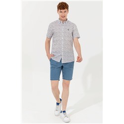 Erkek Haki Kısa Kollu Gömlek