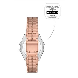 Aqua Di Polo 1987 Unisex Rose Gold Retro Pop Dijital Kol Saati Apwa064502