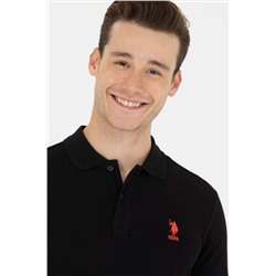 Erkek Siyah Basic Polo Yaka Tişört