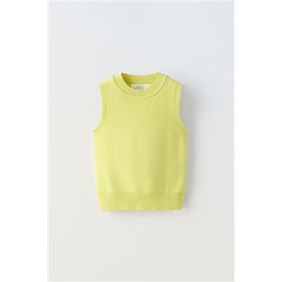 SLEEVELESS KNIT TOP