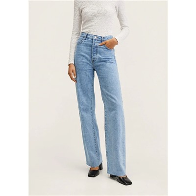 Vaqueros wideleg tiro alto -  Mujer | MANGO OUTLET Melilla