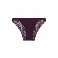 Braga clásica microfibra y encaje morada