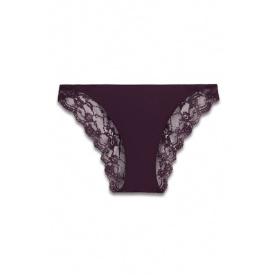 Braga clásica microfibra y encaje morada