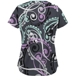 UA Cartwheels Cool Blue Scrub Top