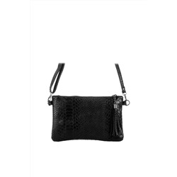 Bandolera de piel Negro